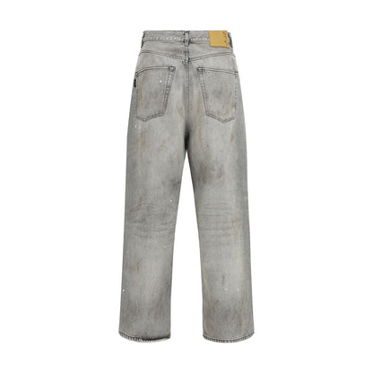 Haikure Graue Baumwoll-Jeans mit geradem Bein