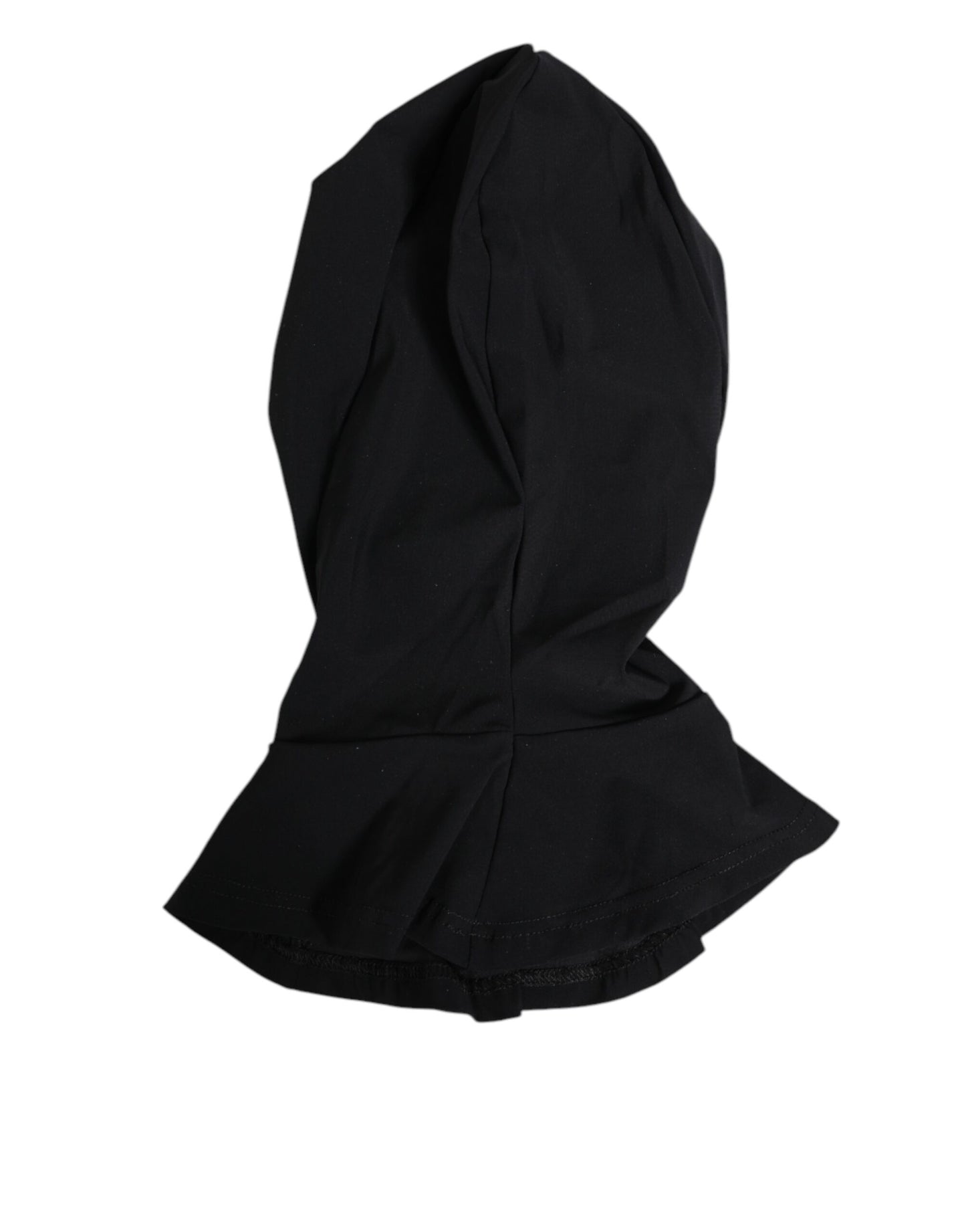 Dolce &amp; Gabbana – Balaclava-Kapuze aus schwarzem Nylon und Elastan, Gesichtsschutzhut