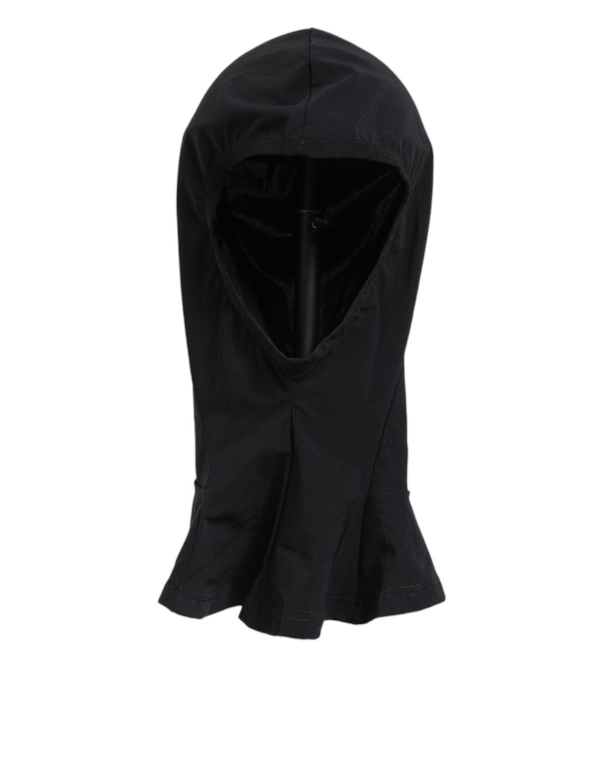 Dolce &amp; Gabbana – Balaclava-Kapuze aus schwarzem Nylon und Elastan, Gesichtsschutzhut