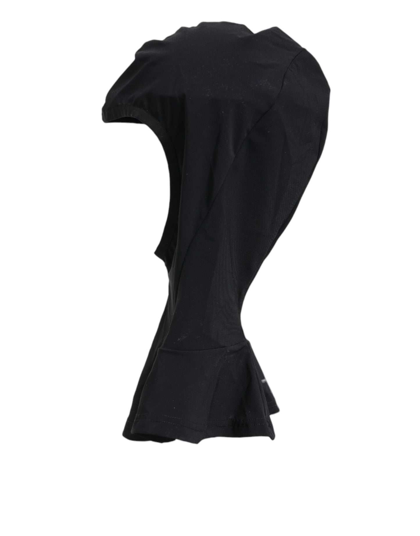 Dolce &amp; Gabbana – Balaclava-Kapuze aus schwarzem Nylon und Elastan, Gesichtsschutzhut