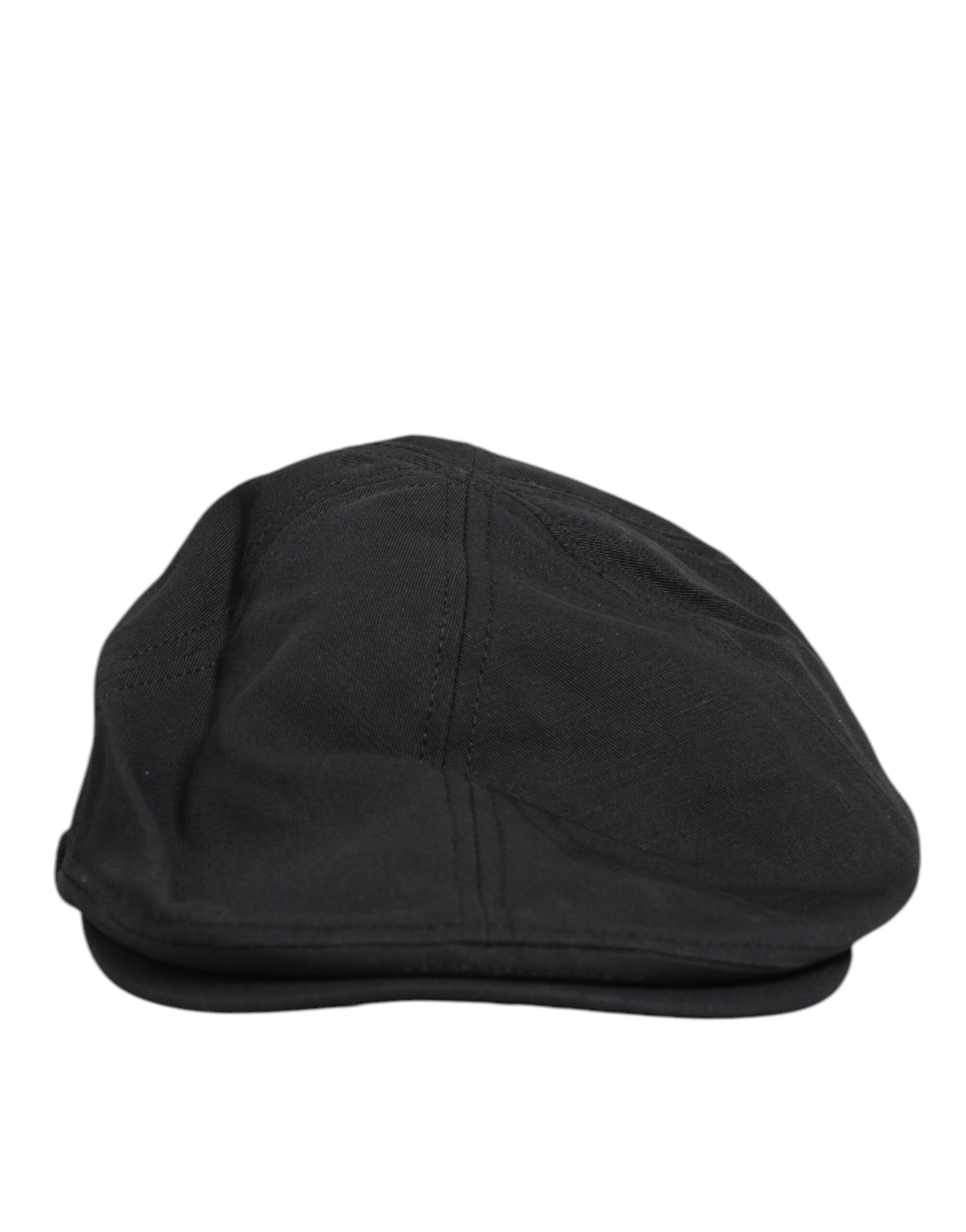 Dolce &amp; Gabbana Schwarze Baumwollmischung Newsboy Herren Stoffmütze