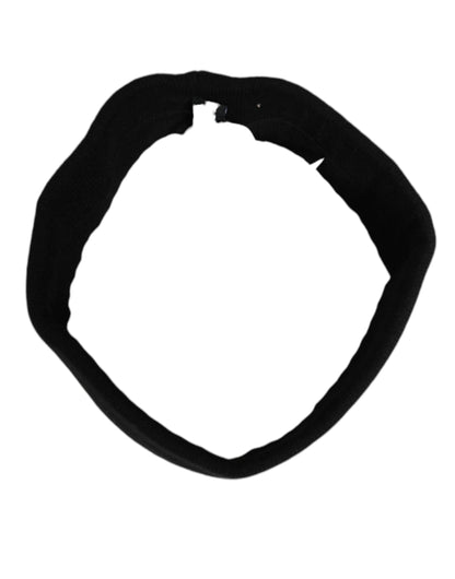 Dolce &amp; Gabbana Schwarzes Kaschmir-Stirnband, Strickmütze, Einheitsgröße, Herrenmütze