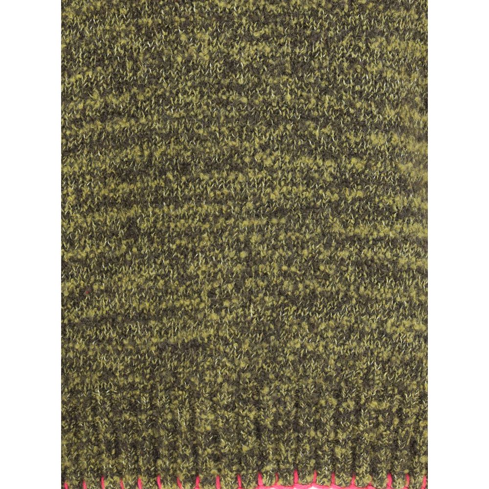 Sonnenblumen-grünes Sweatshirt aus recyceltem Polyamid