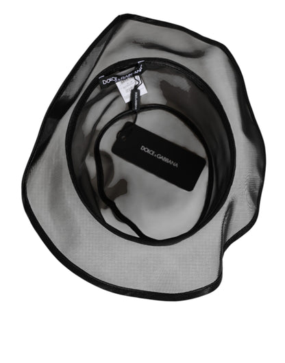 Dolce &amp; Gabbana Fischerhut aus schwarzem Seidennetz für Herren