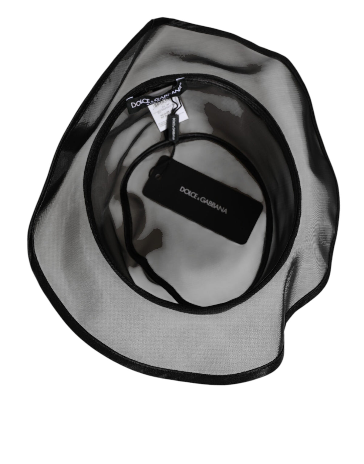 Dolce &amp; Gabbana Fischerhut aus schwarzem Seidennetz für Herren