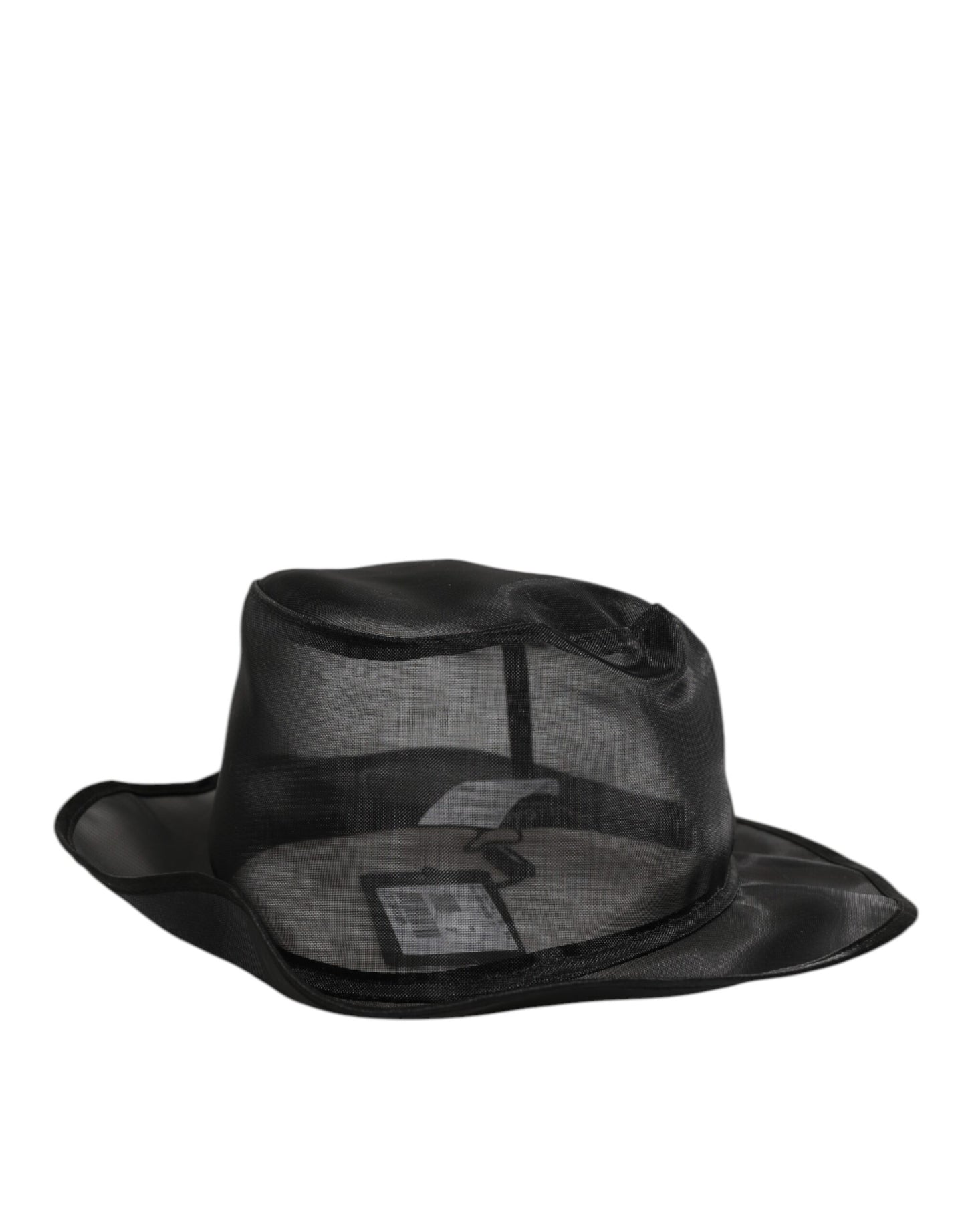 Dolce &amp; Gabbana Fischerhut aus schwarzem Seidennetz für Herren