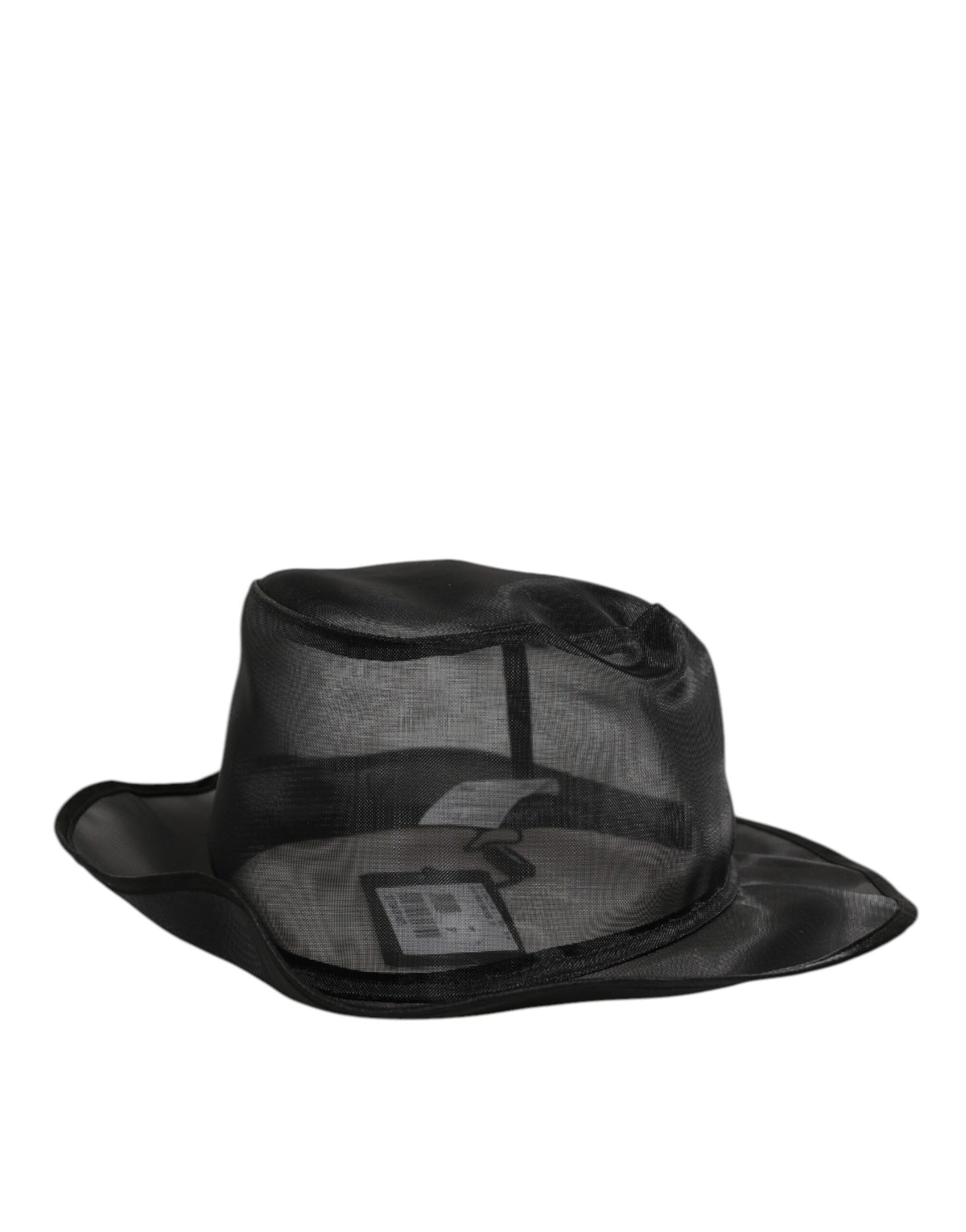 Dolce &amp; Gabbana Fischerhut aus schwarzem Seidennetz für Herren