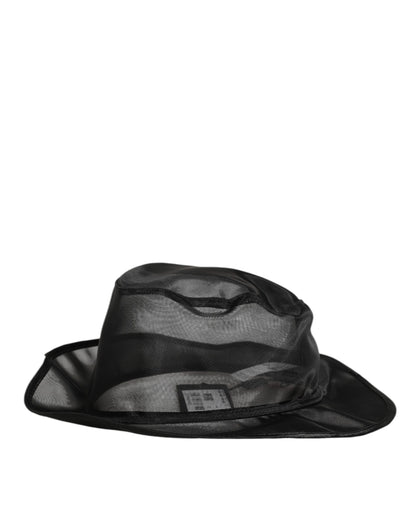 Dolce &amp; Gabbana Fischerhut aus schwarzem Seidennetz für Herren