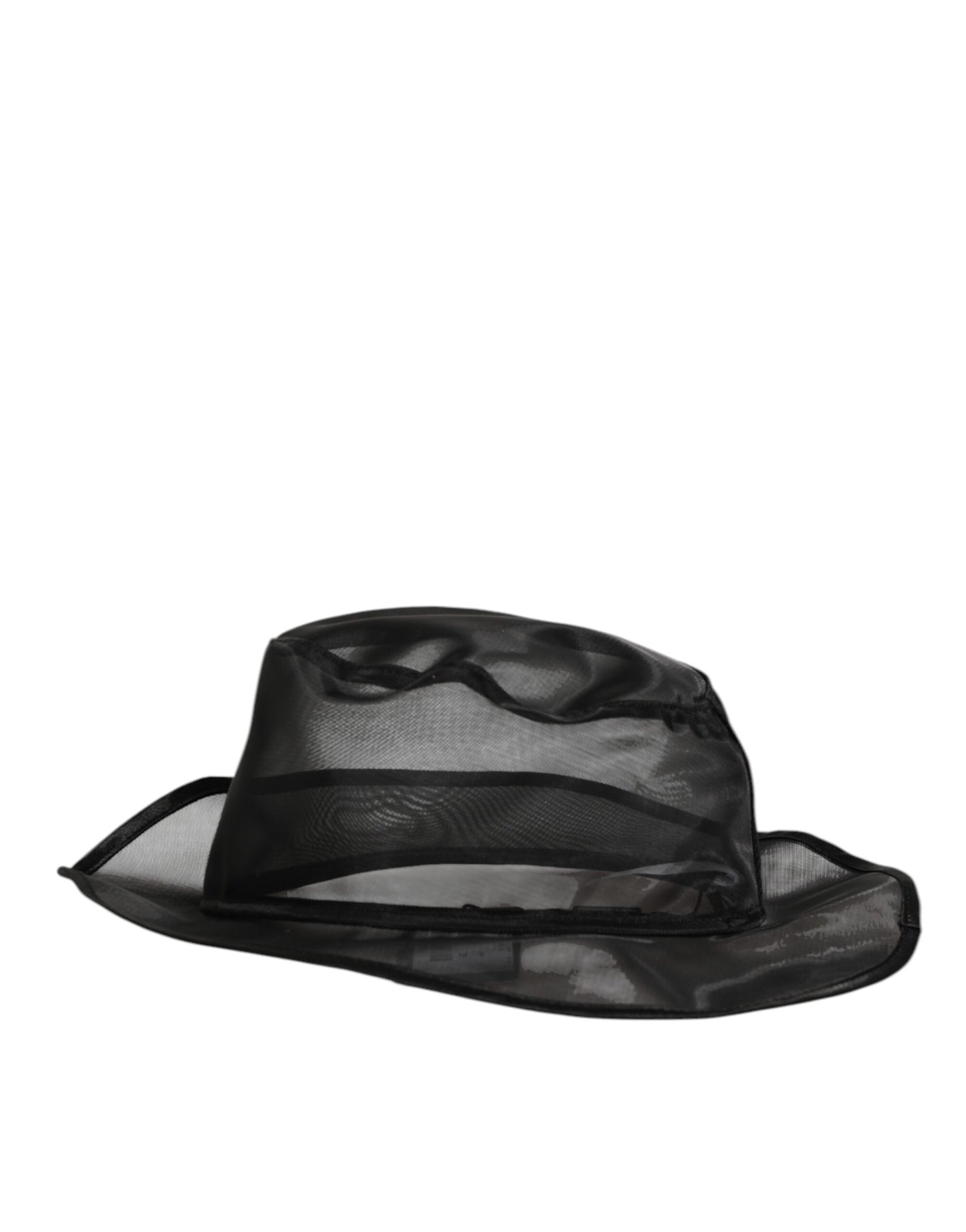 Dolce &amp; Gabbana Fischerhut aus schwarzem Seidennetz für Herren