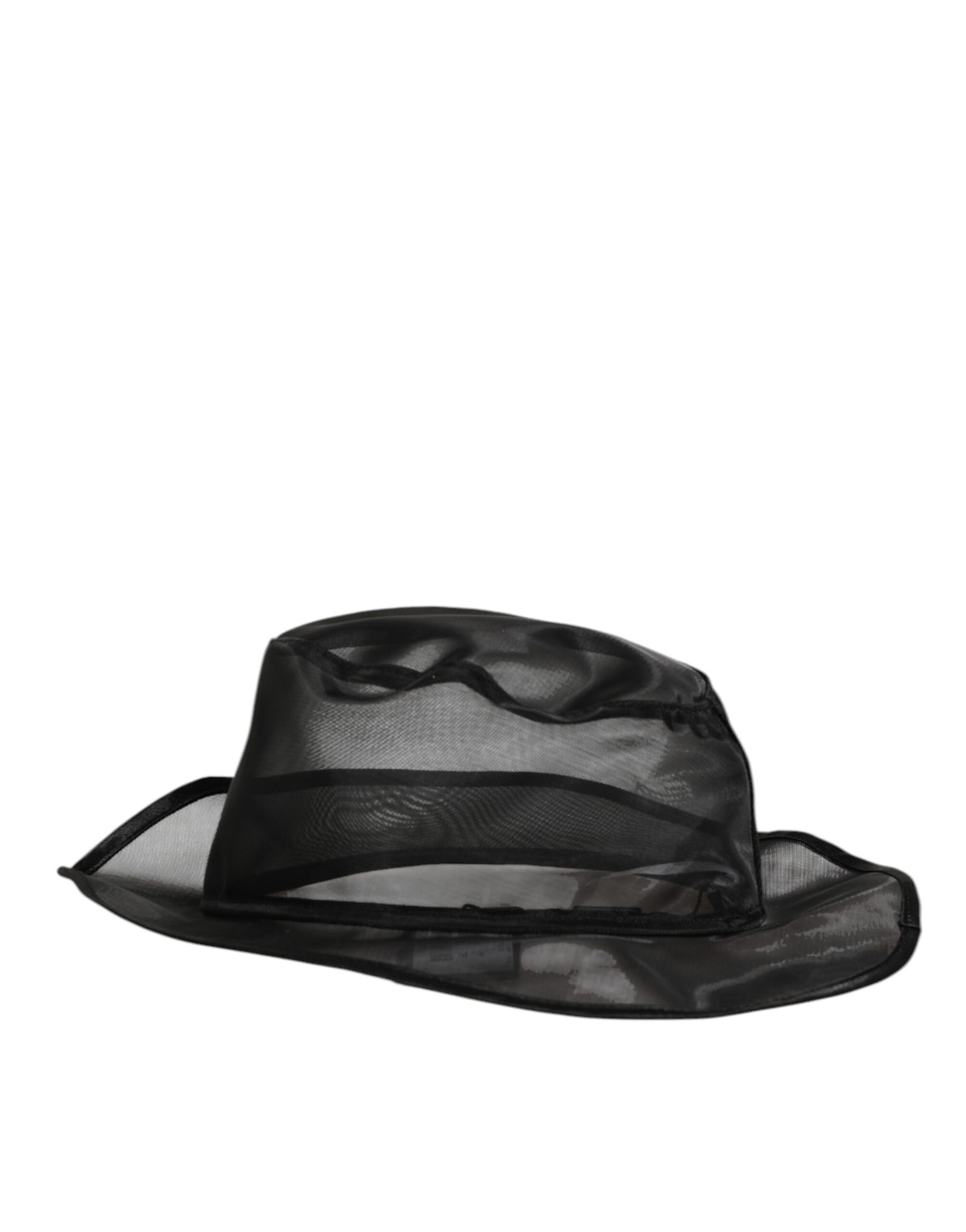 Dolce &amp; Gabbana Fischerhut aus schwarzem Seidennetz für Herren