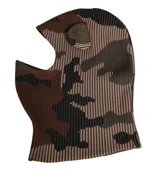 Dolce &amp; Gabbana Mehrfarbige Camouflage Sturmhaube Maske Herren Mütze Einheitsgröße