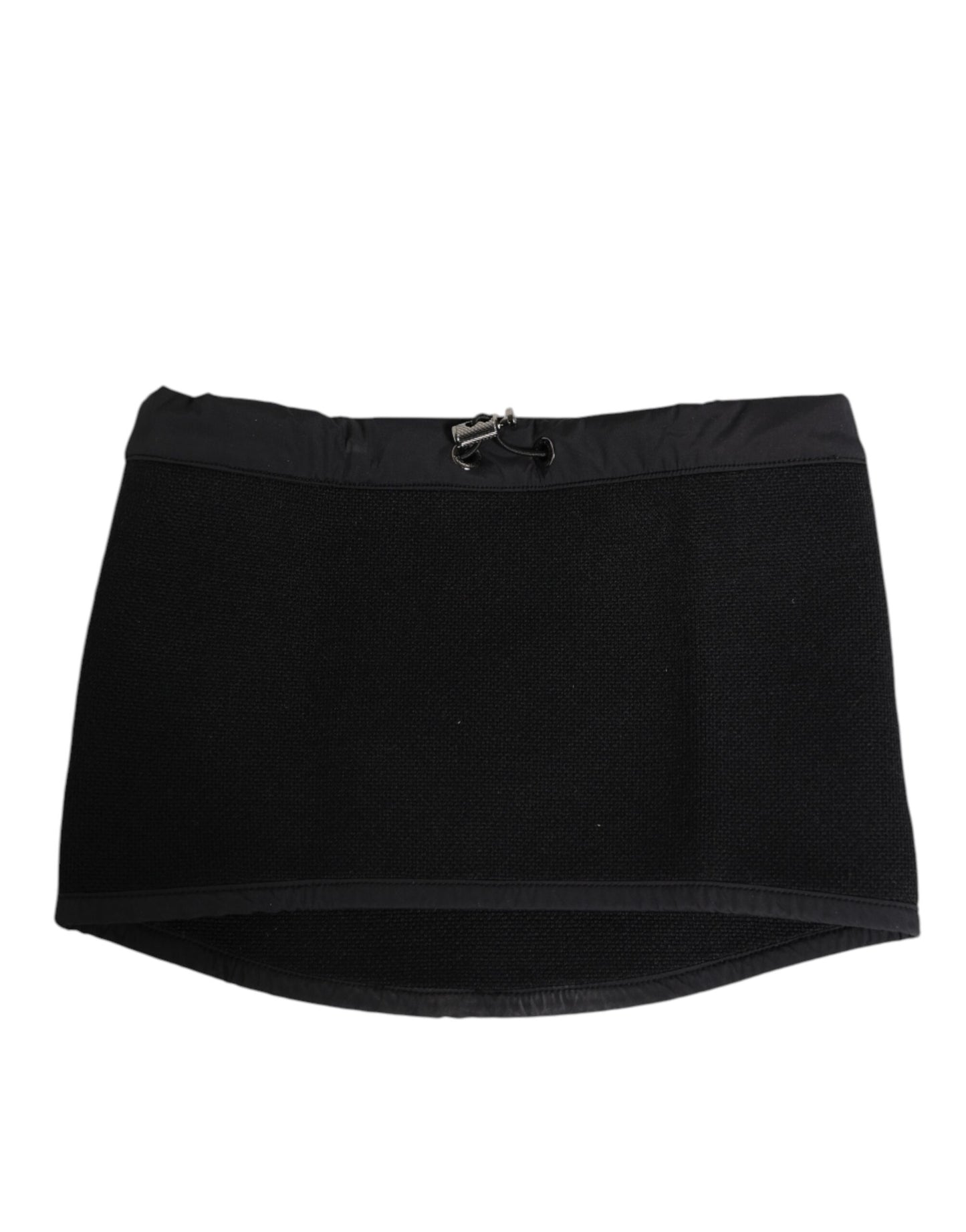 Dolce &amp; Gabbana – Schwarze Stola aus Spitze, gestrickt, DG-Logo, Herren, Einheitsgröße