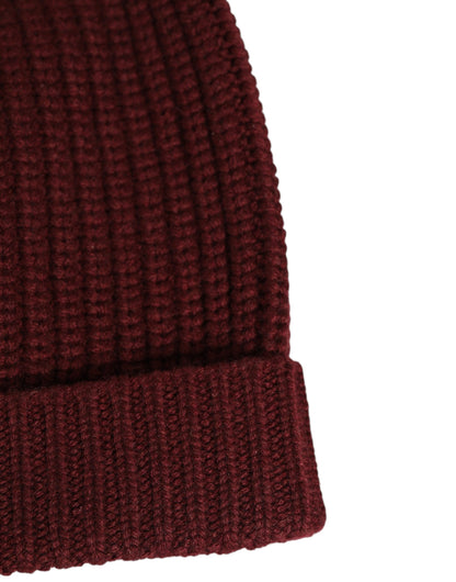 Dolce &amp; Gabbana Braune Kaschmir-Strickmütze Capello Herren Einheitsgröße