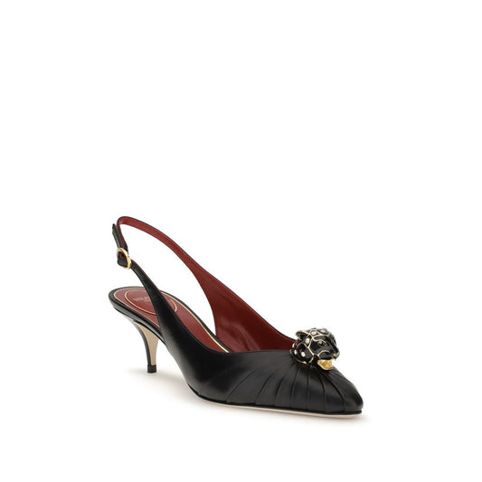 Valentino Garavani – Pumps aus schwarzem Leder mit hohem Absatz