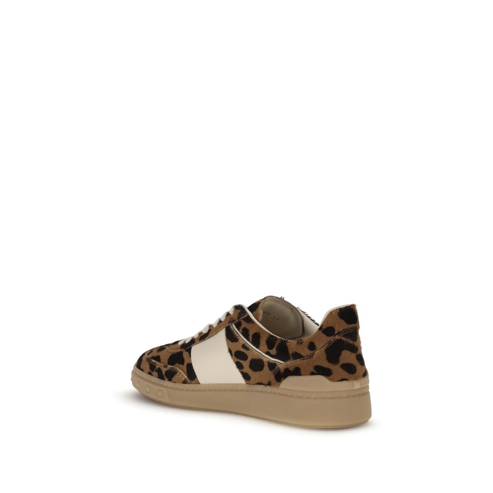 Valentino Garavani Mehrfarbige Kalbsleder-Sneaker Bos Taurus mit niedrigem Schaft