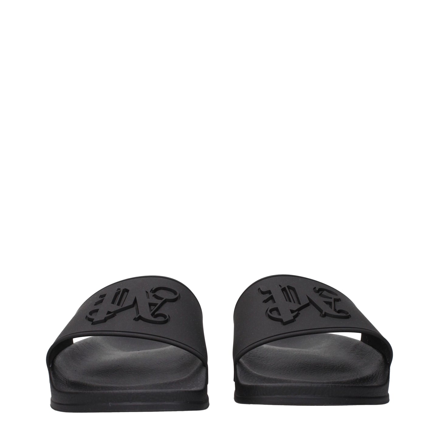 Palm Angels Schwarze Baumwoll-Slipper