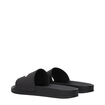 Palm Angels Schwarze Baumwoll-Slipper