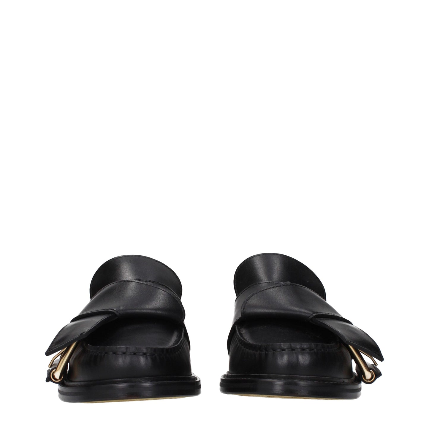 Moschino – Slipper aus schwarzem Leder