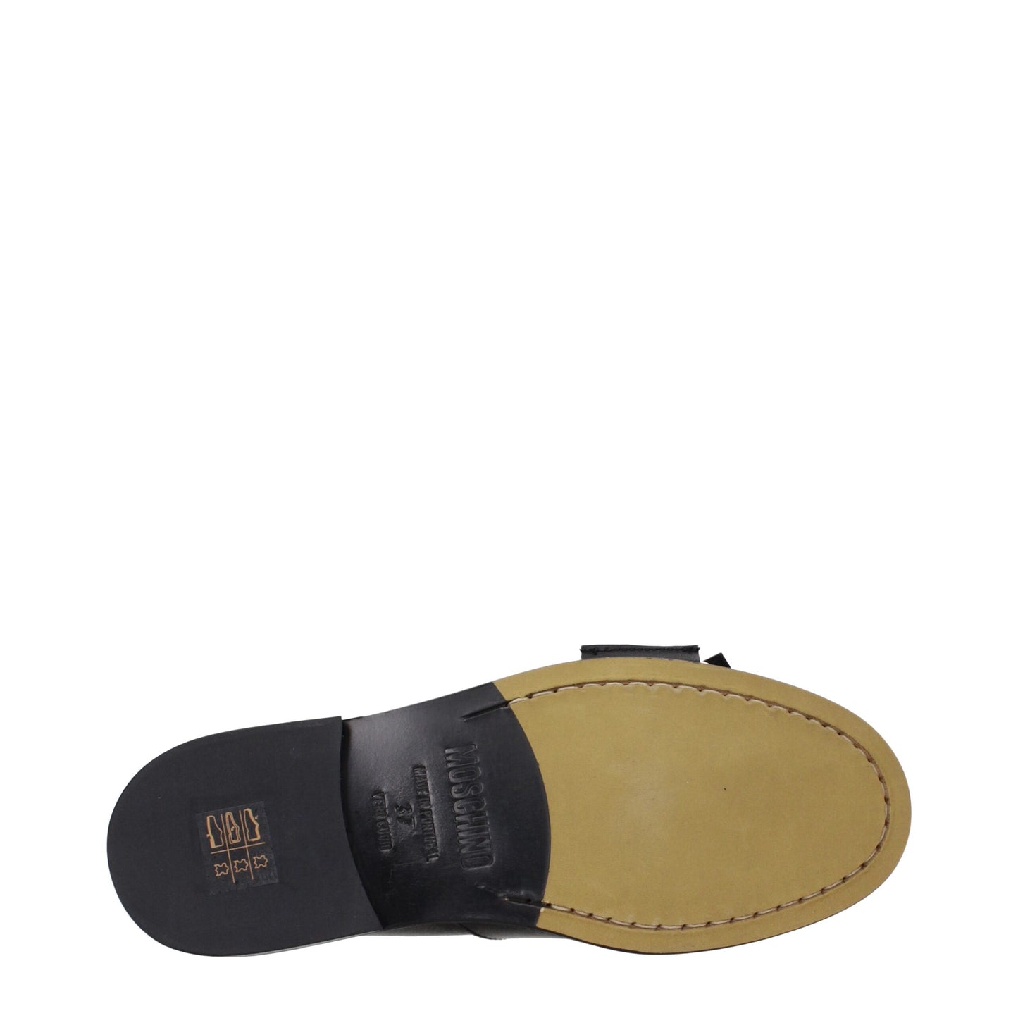 Moschino – Slipper aus schwarzem Leder