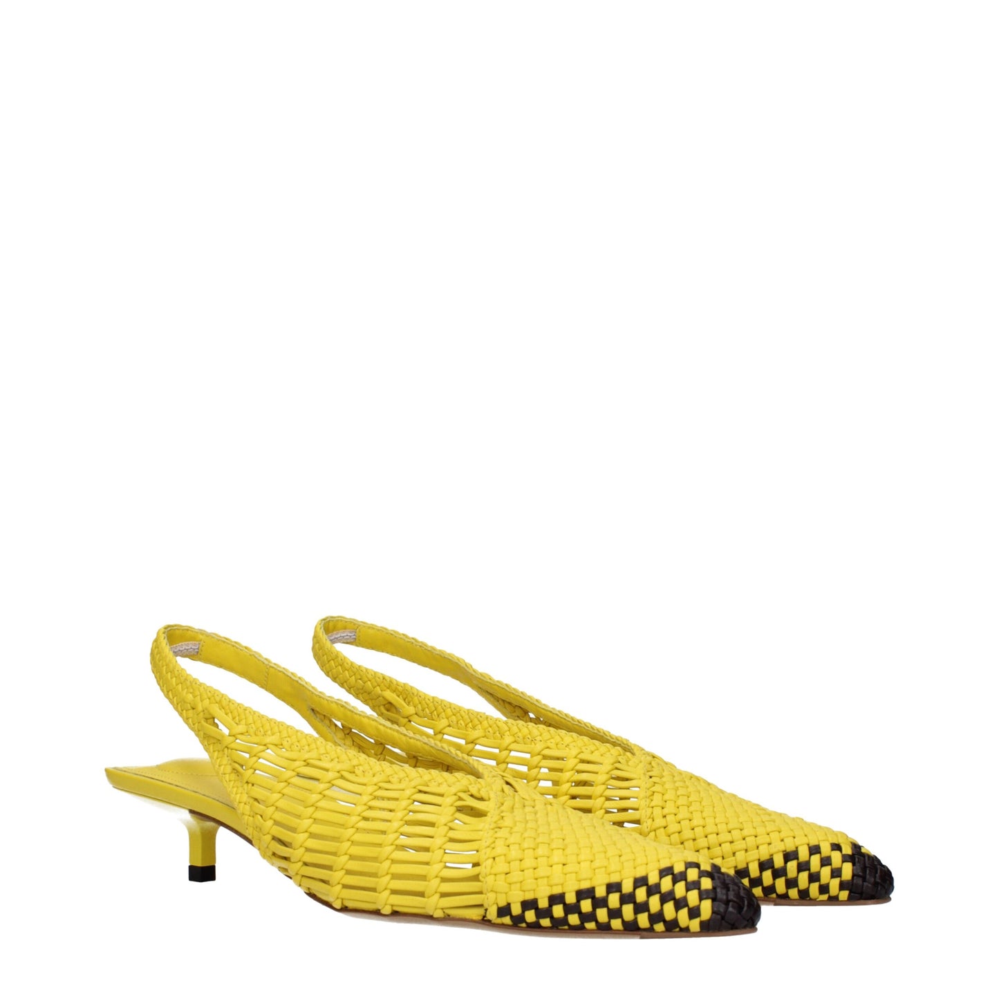 Gelbe Ledersandalen von Jacquemus