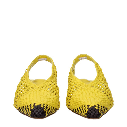 Gelbe Ledersandalen von Jacquemus