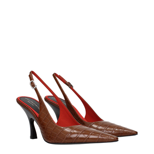 Stella McCartney braune Lederpumps