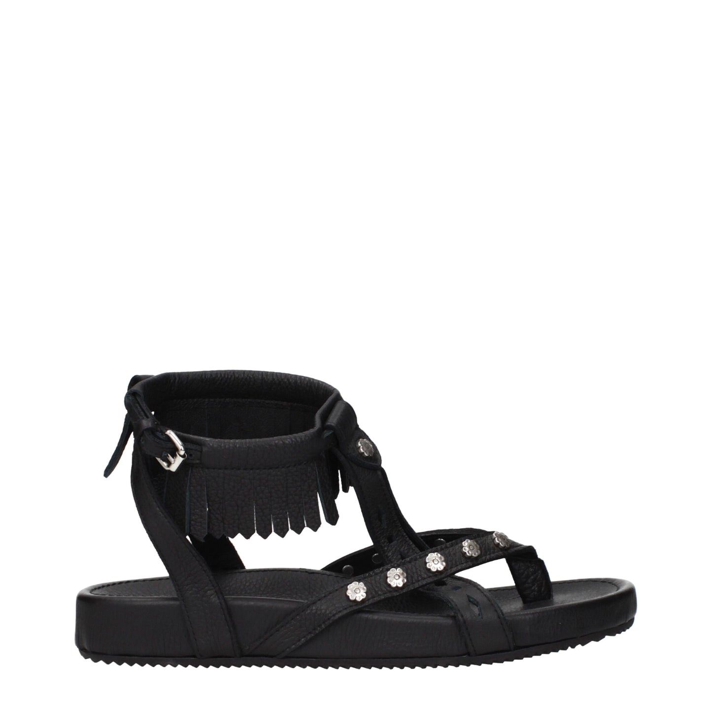 Isabel Marant – Flache Sandalen aus schwarzem Leder
