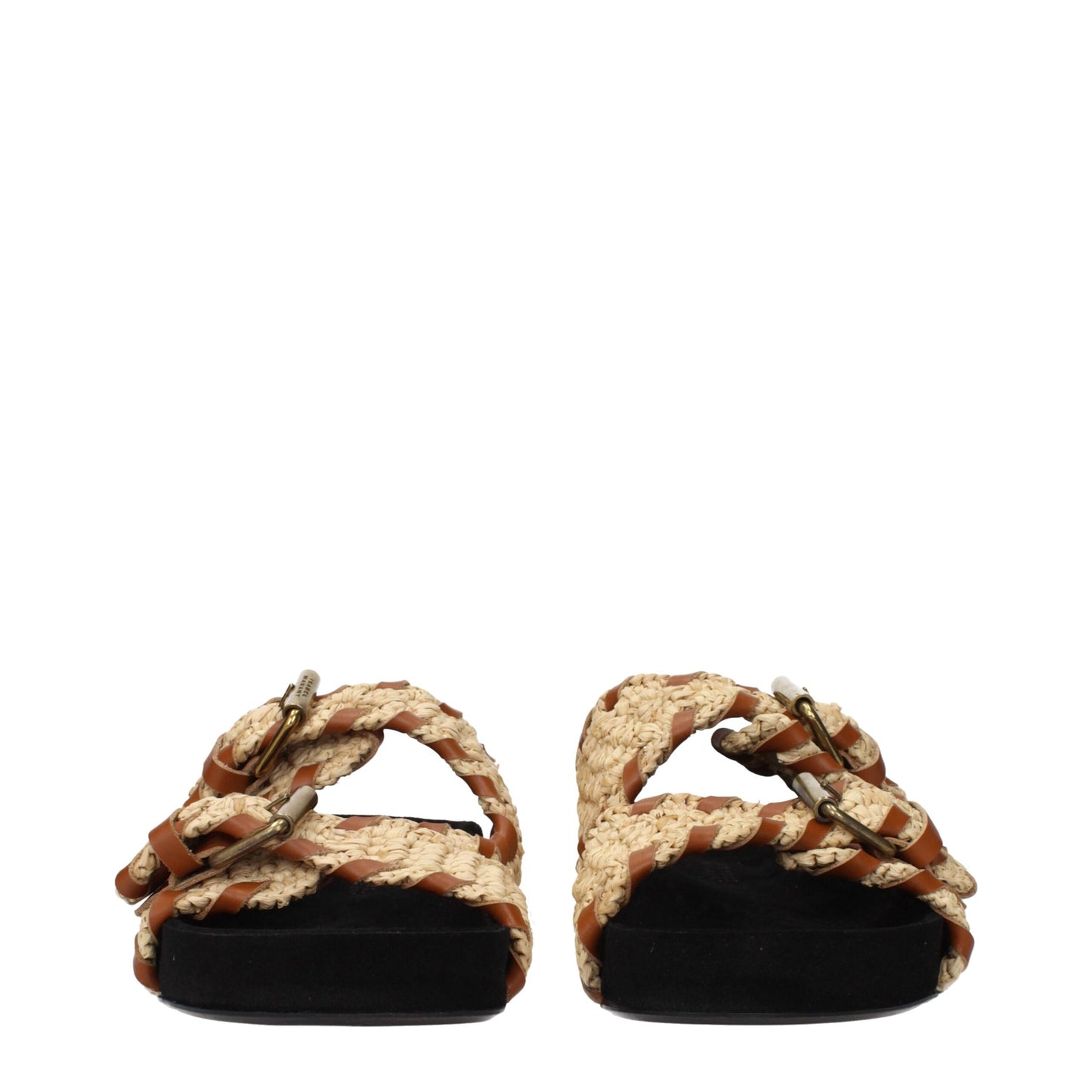 Isabel Marant Beigefarbene Bast-Slipper