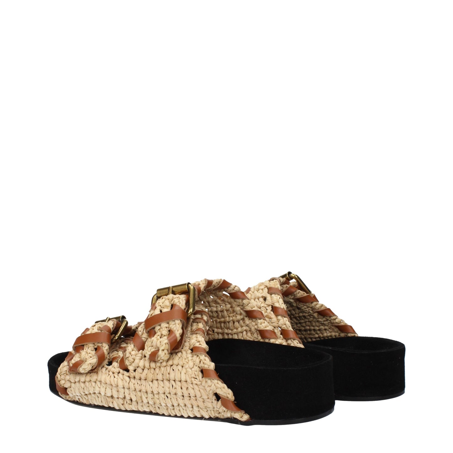 Isabel Marant Beigefarbene Bast-Slipper