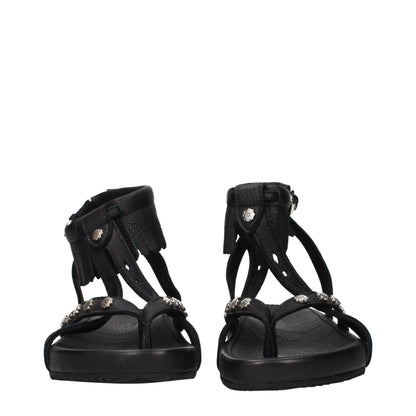 Isabel Marant – Flache Sandalen aus schwarzem Leder