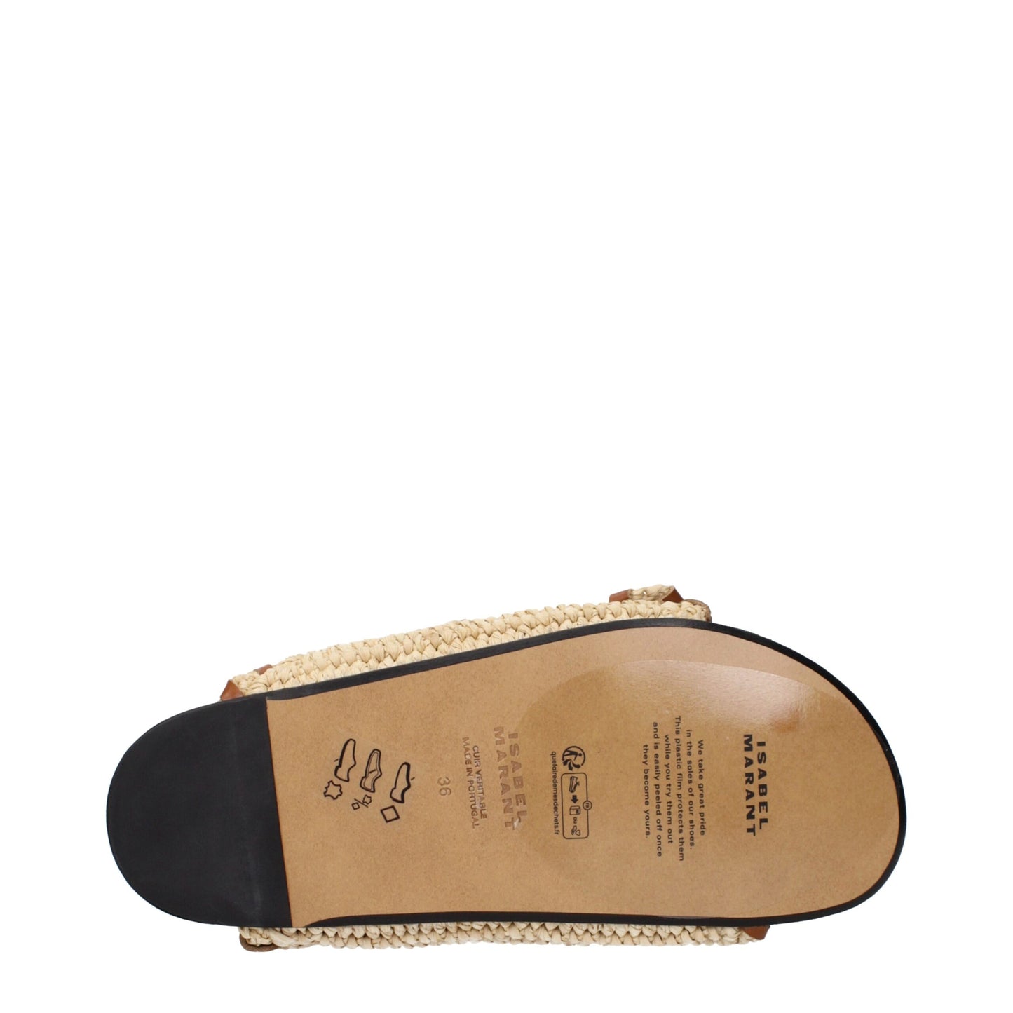 Isabel Marant Beigefarbene Bast-Slipper