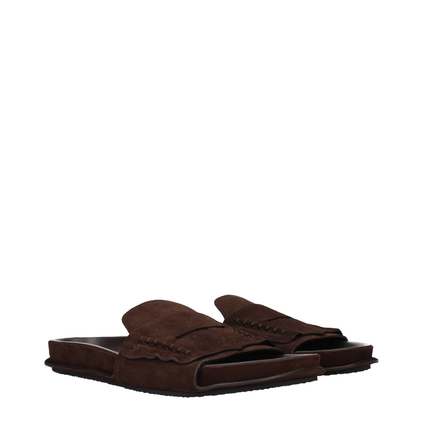 Jacquemus braune Leder-Slipper