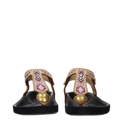 Isabel Marant – Beige Flip-Flop-Sandalen aus Leder