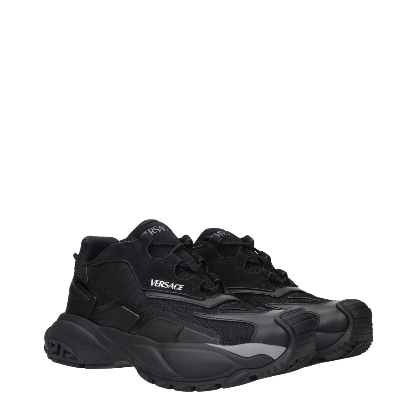 Versace – Sportliche Sneaker aus schwarzem Stoff