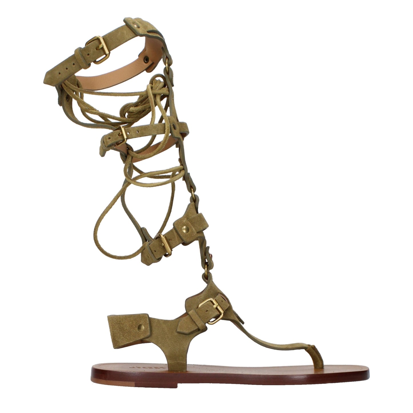 Isabel Marant – Graue Flip-Flop-Sandalen aus Leder
