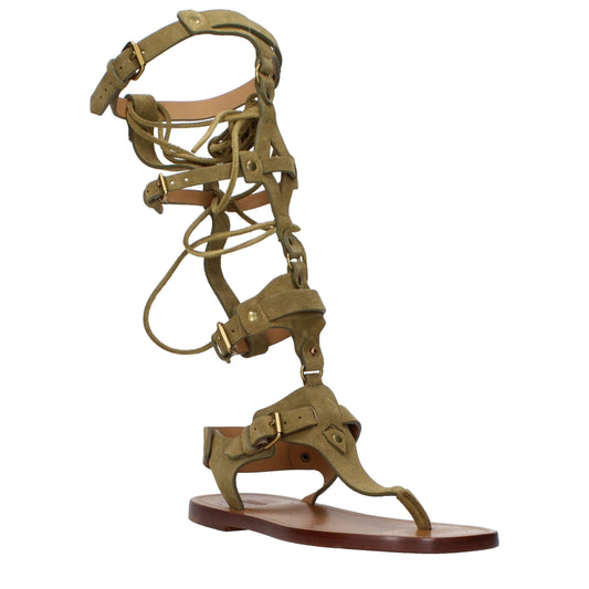 Isabel Marant – Graue Flip-Flop-Sandalen aus Leder
