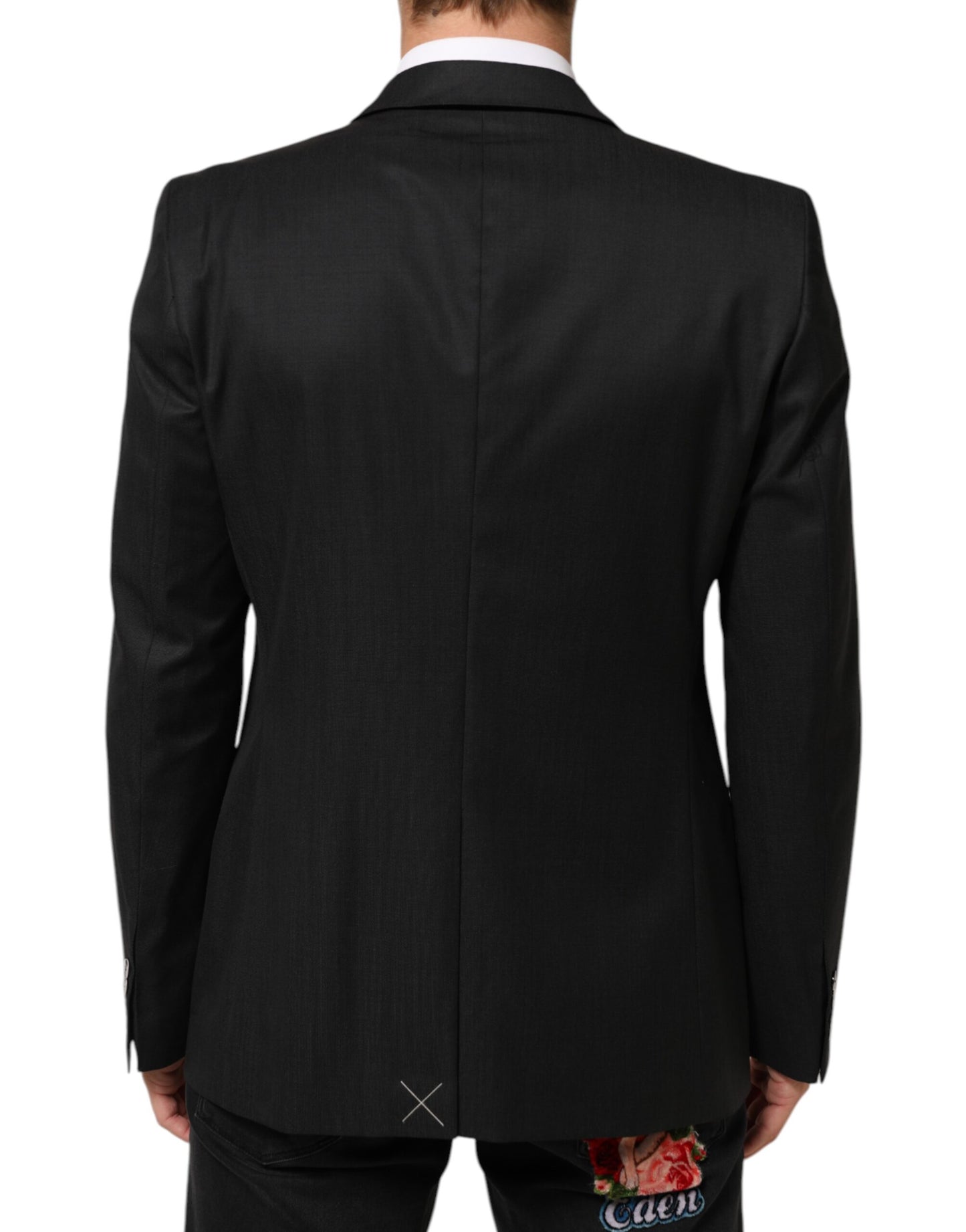 Dolce &amp; Gabbana Schwarzer einreihiger Herrenmantel MARTINI Blazer
