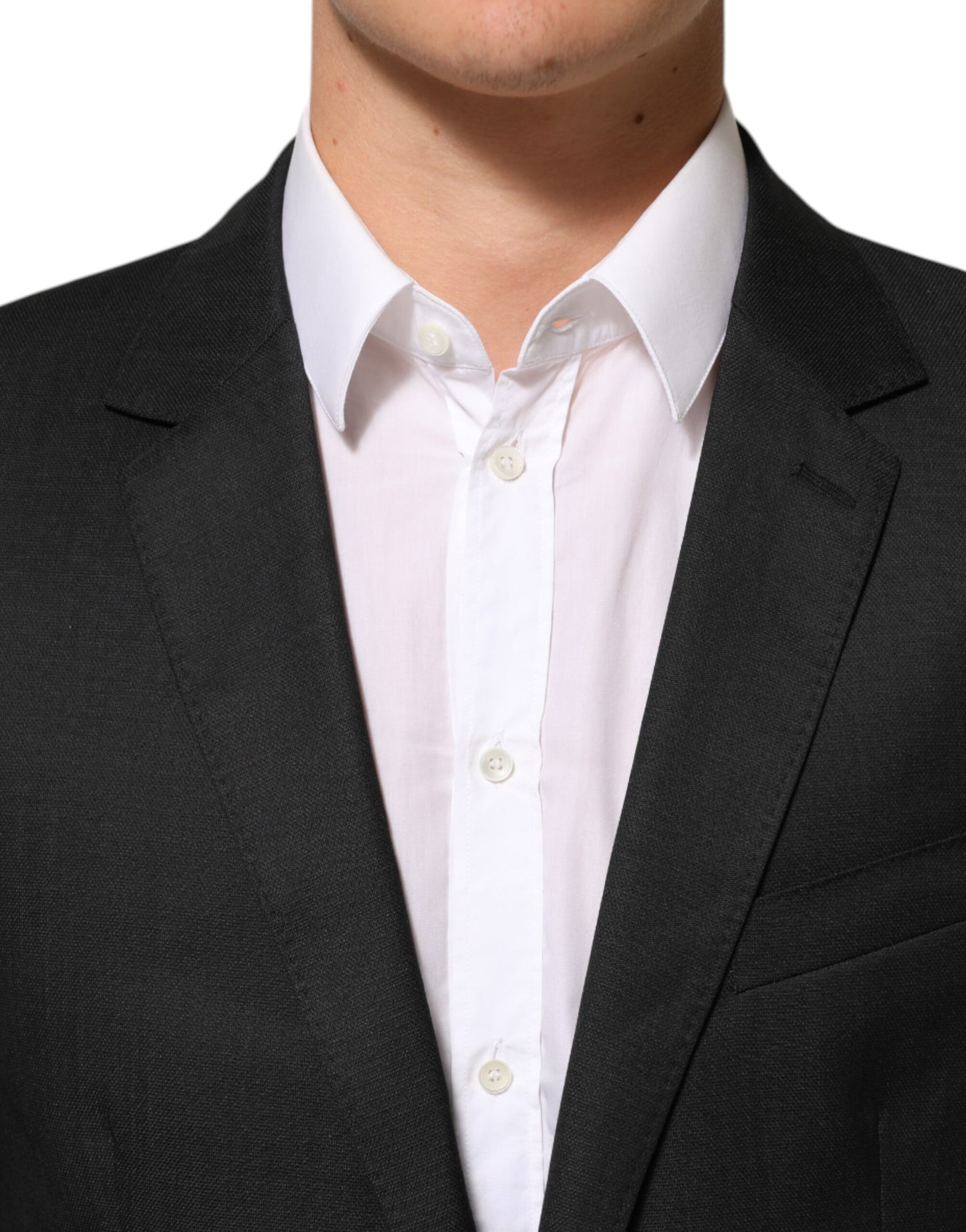 Dolce &amp; Gabbana Schwarzer einreihiger Herrenmantel MARTINI Blazer