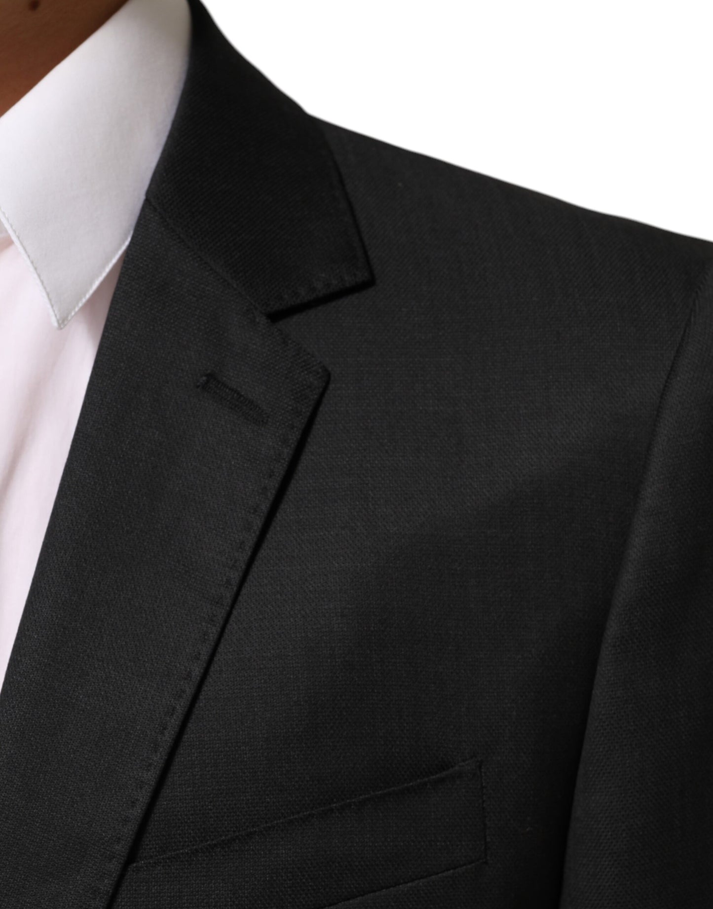 Dolce &amp; Gabbana Schwarzer einreihiger Herrenmantel MARTINI Blazer