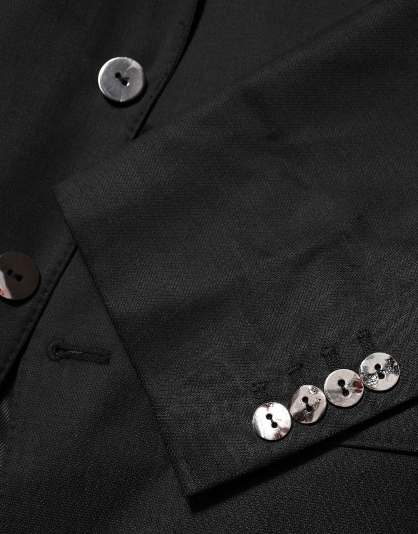 Dolce &amp; Gabbana Schwarzer einreihiger Herrenmantel MARTINI Blazer