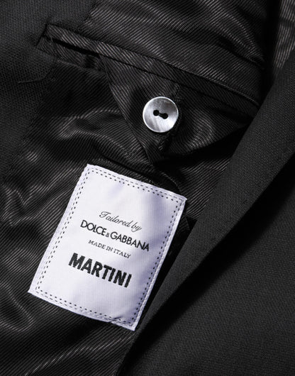 Dolce &amp; Gabbana Schwarzer einreihiger Herrenmantel MARTINI Blazer