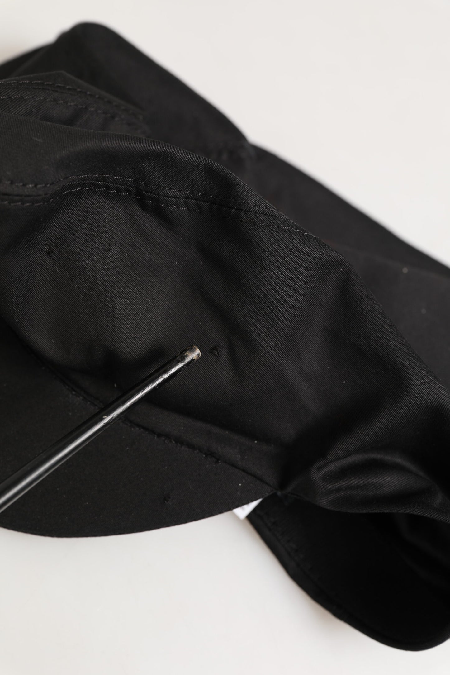 Dolce &amp; Gabbana – Schwarze Newsboy-Mütze aus Baumwollstretch