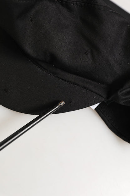 Dolce &amp; Gabbana – Schwarze Newsboy-Mütze aus Baumwollstretch