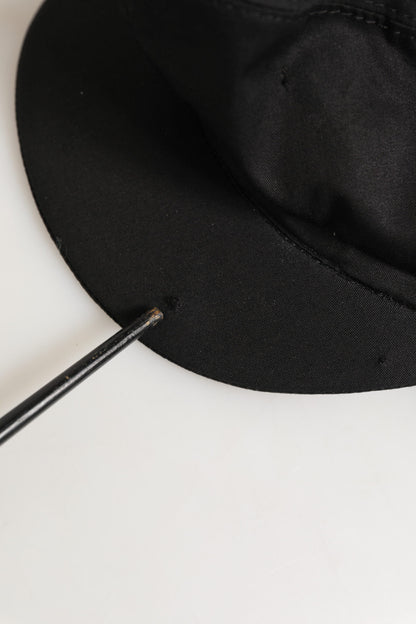 Dolce &amp; Gabbana – Schwarze Newsboy-Mütze aus Baumwollstretch