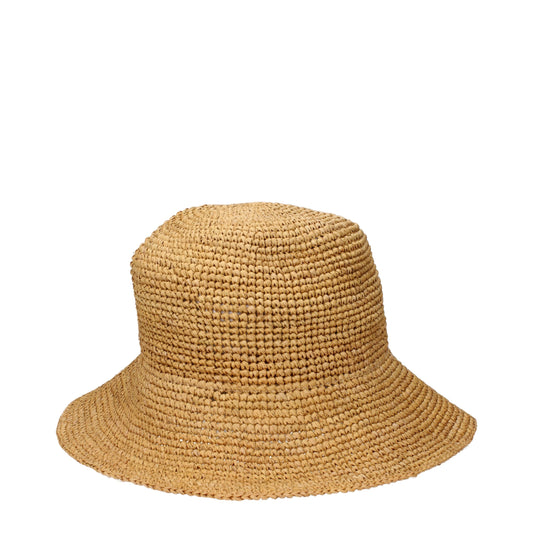 Max Mara Beige Raffia-Eimerhut