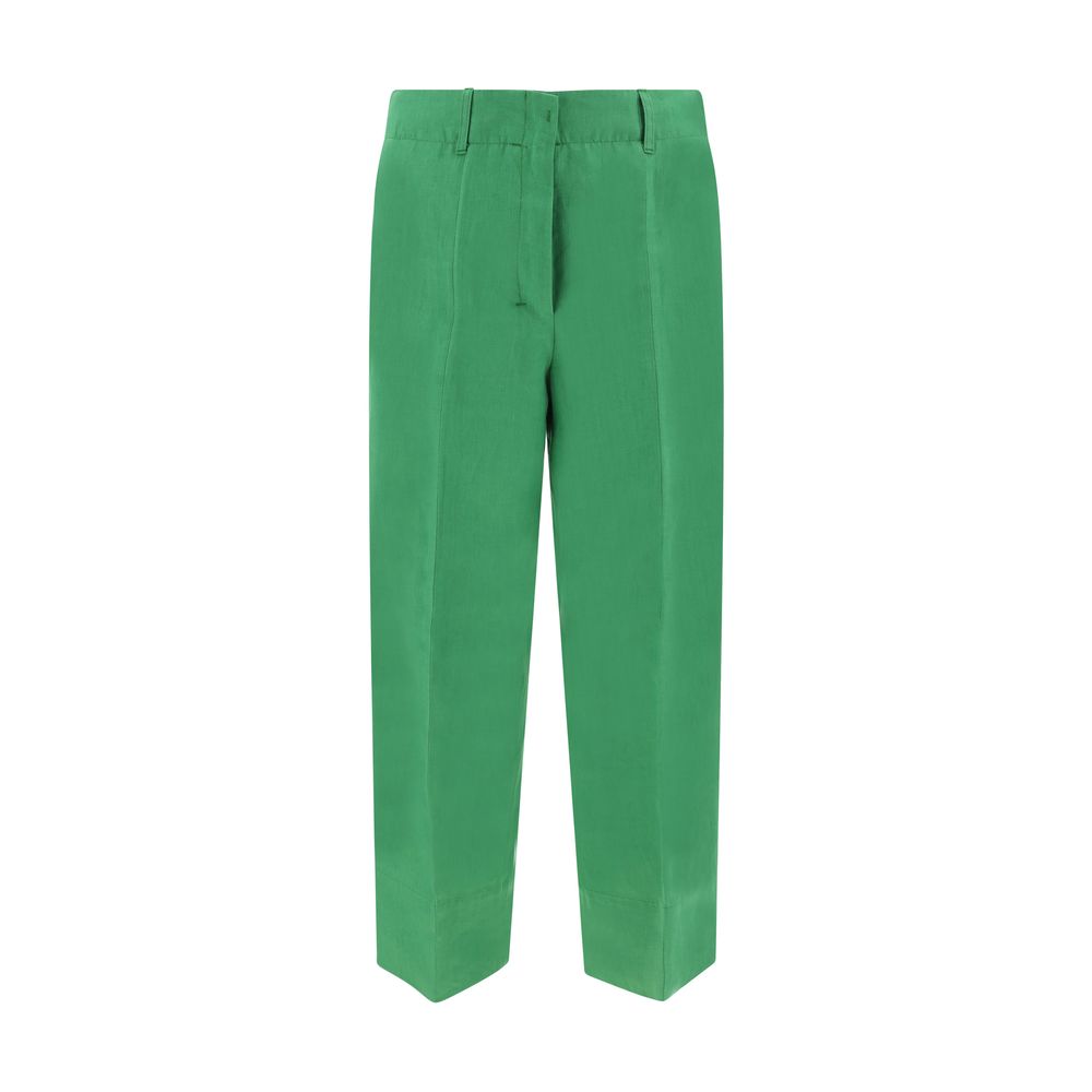 Max Mara Grüne Leinenhose für den Alltag