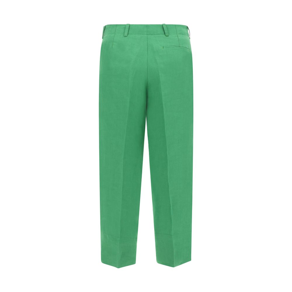 Max Mara Grüne Leinenhose für den Alltag