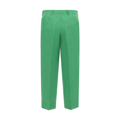 Max Mara Grüne Leinenhose für den Alltag
