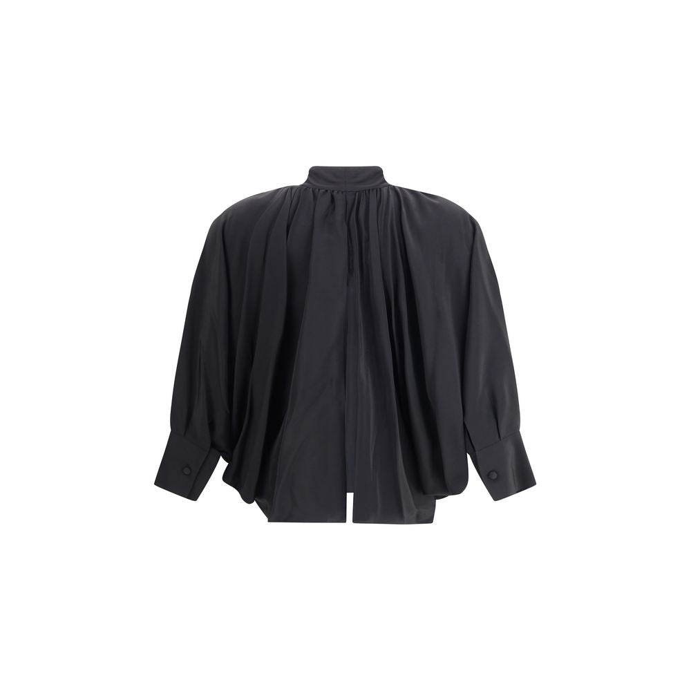 Schwarze Seidenbluse von Max Mara