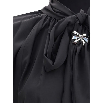 Schwarze Seidenbluse von Max Mara